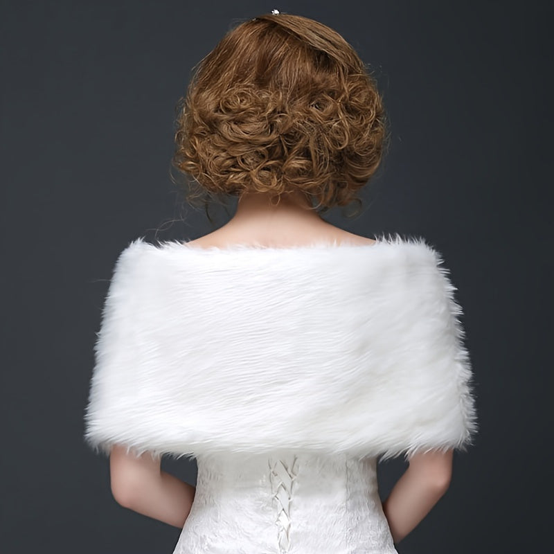 Faux Fur Shawl for Bridal & Wedding Dresses Baroque Style Accessory