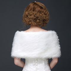 Faux Fur Shawl for Bridal & Wedding Dresses Baroque Style Accessory