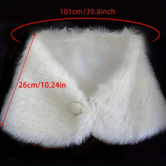 Faux Fur Shawl for Bridal & Wedding Dresses Baroque Style Accessory