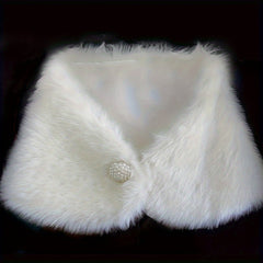 Faux Fur Shawl for Bridal & Wedding Dresses Baroque Style Accessory