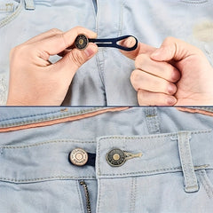 4pcs Stainless Steel Adjustable Jeans Button Extenders