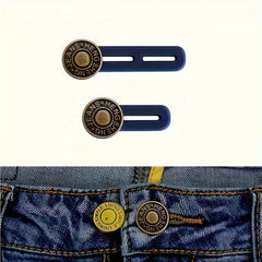 4pcs Stainless Steel Adjustable Jeans Button Extenders