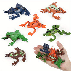 Realistic Reptile & Amphibian Toy Set, 6-Piece PVC Animal Figures for Education