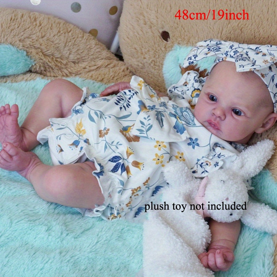 Meadow Reborn Baby Doll 19inch Girl Art Toy for Birthday Gift