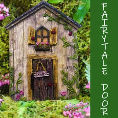 Wood Fairy Door Enchanted Elf Garden Gate Ornament