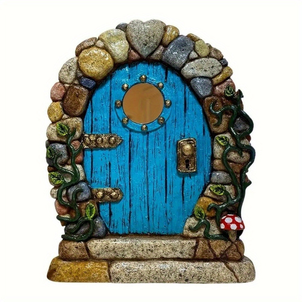 Wood Fairy Door Enchanted Elf Garden Gate Ornament