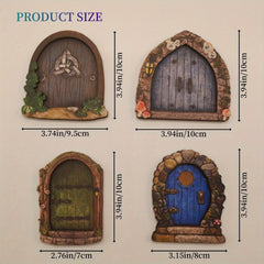 Wood Fairy Door Enchanted Elf Garden Gate Ornament