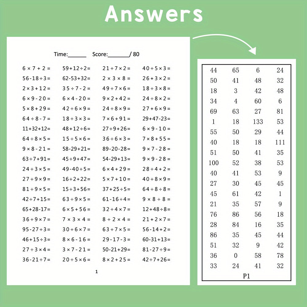 LACHILLY Math Workbook: Daily Fluency Drills Grades 1-3