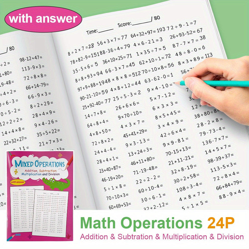 LACHILLY Math Workbook: Daily Fluency Drills Grades 1-3