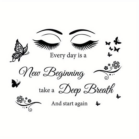 Inspirational Quote Sticker Butterfly Eye Wall Sticker