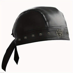 Punk Faux Leather Bandana Halloween Dress Up Headwear