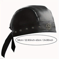 Punk Faux Leather Bandana Halloween Dress Up Headwear