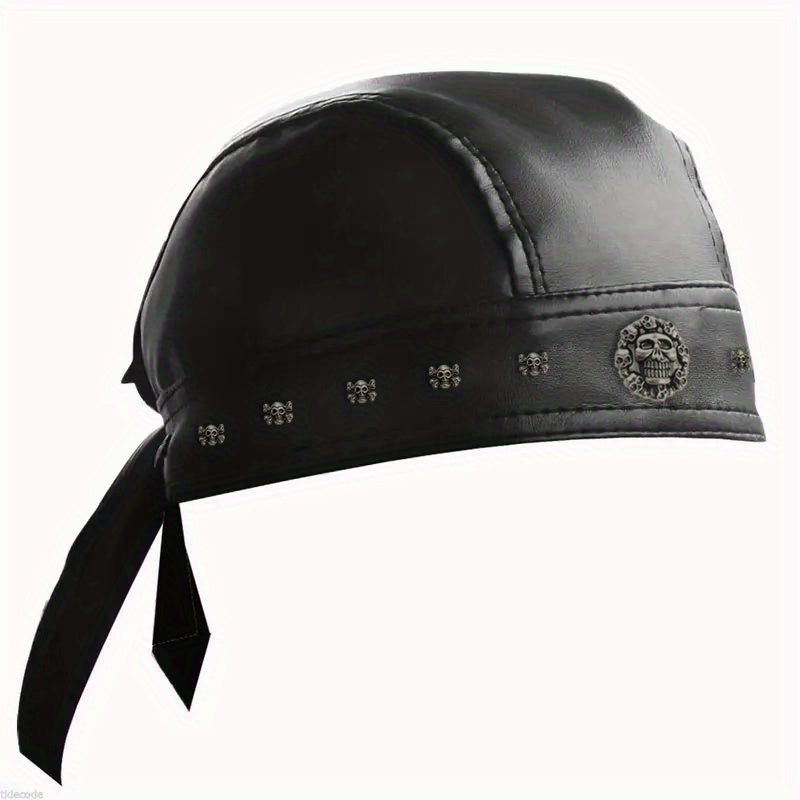 Punk Faux Leather Bandana Halloween Dress Up Headwear