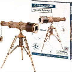 DIY Monocular Telescope 3D Wooden Puzzle Model Building Kit for Adults