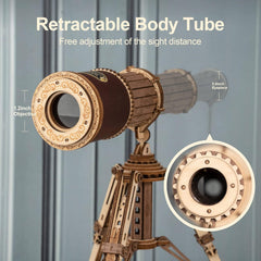 DIY Monocular Telescope 3D Wooden Puzzle Model Building Kit for Adults