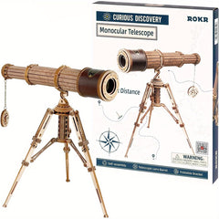 DIY Monocular Telescope 3D Wooden Puzzle Model Building Kit for Adults