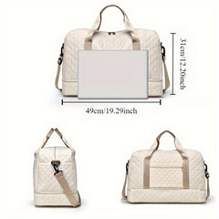 Women's Gym Duffel Bag with Wet Pocket and Shoes Compartment