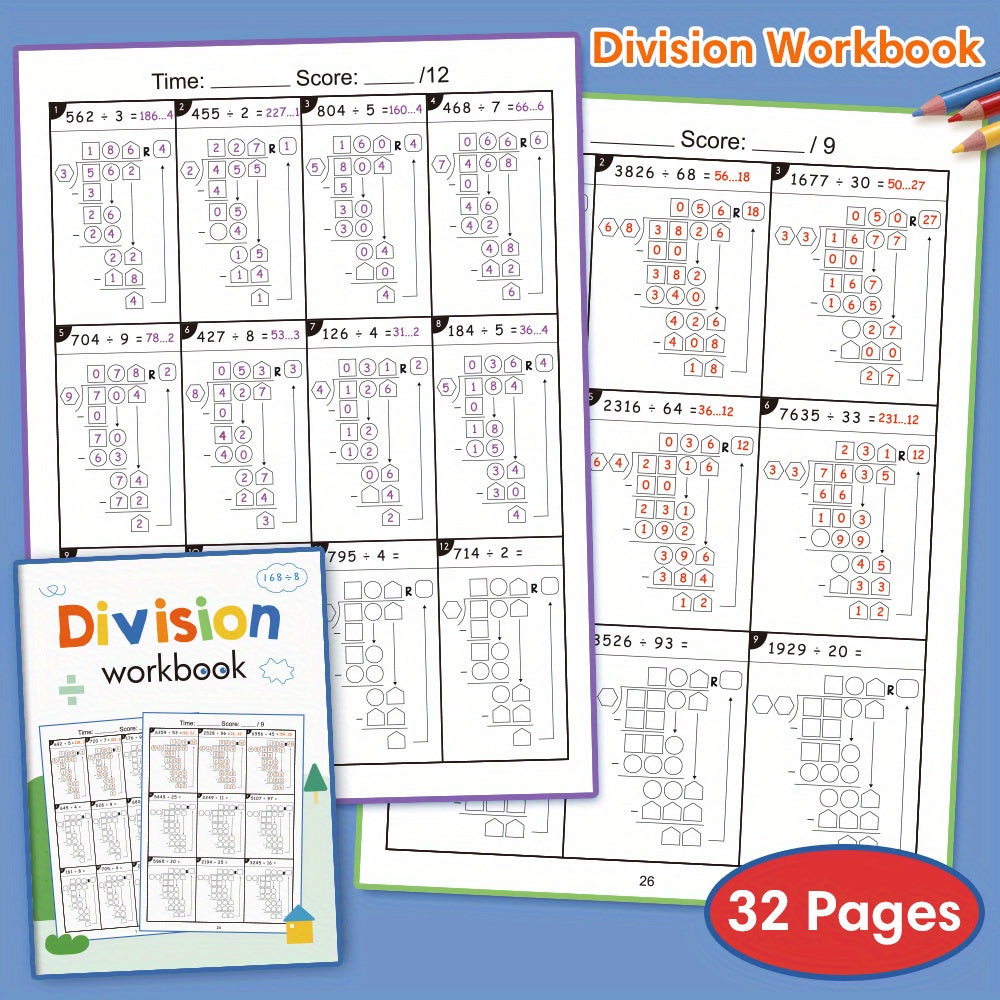 Math Practice Workbook for 3rd-5th Grade Kids