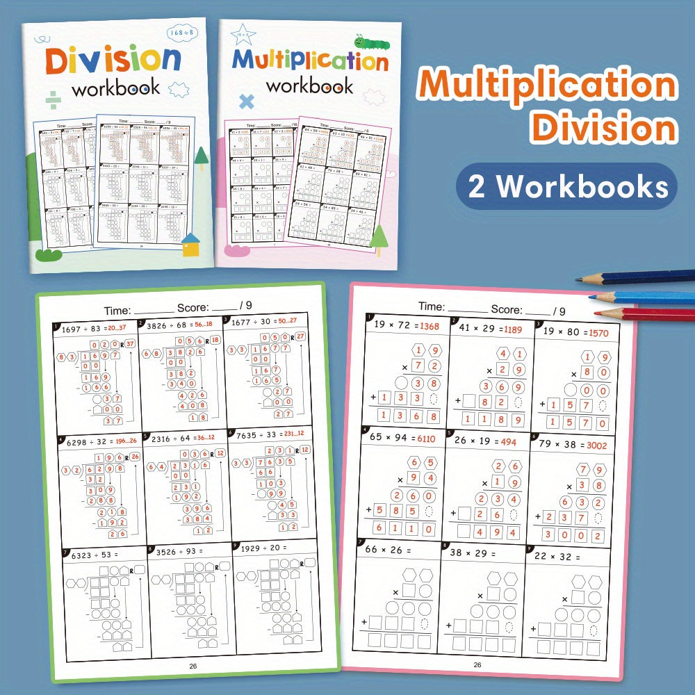 Math Practice Workbook for 3rd-5th Grade Kids