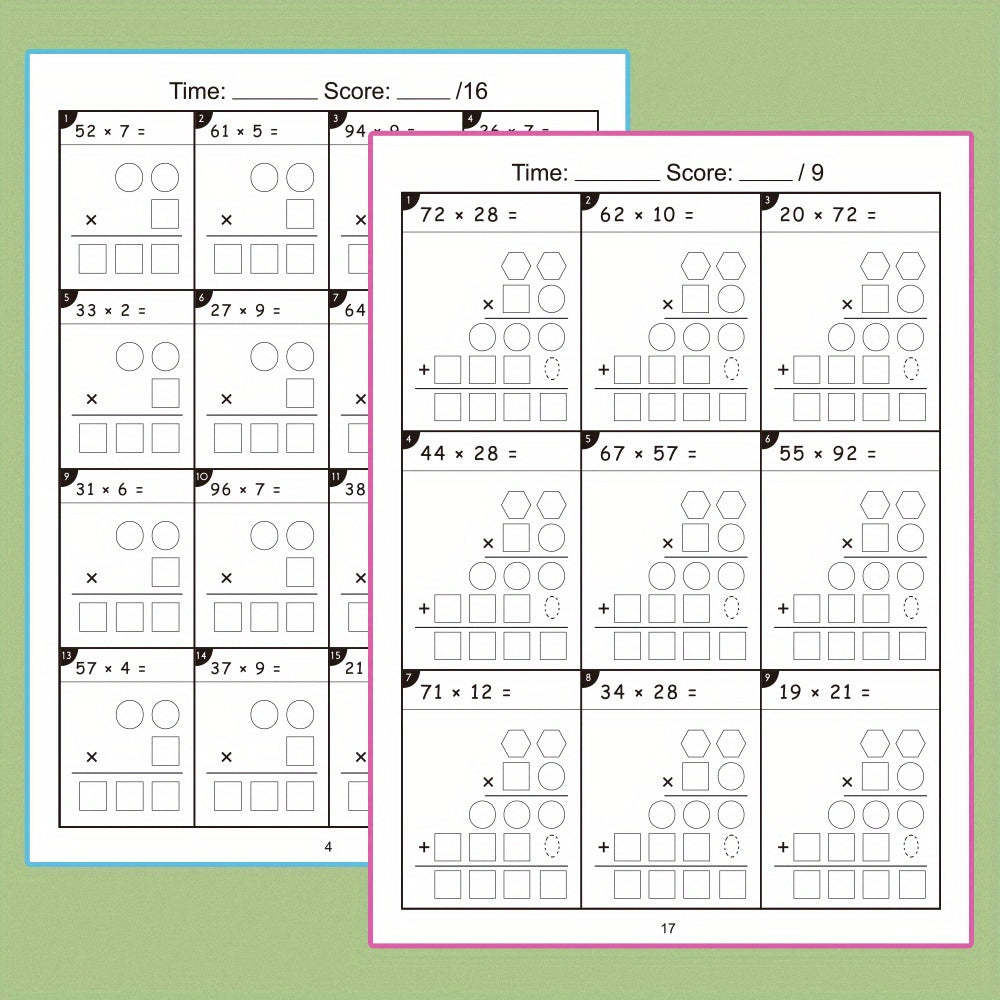 Math Practice Workbook for 3rd-5th Grade Kids