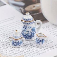 15pcs Chinese Ceramic Tea Set Decor Dollhouse Porcelain Tableware