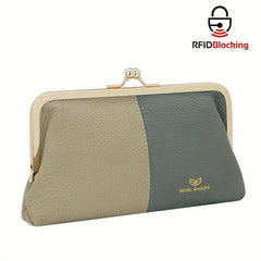 Royal Bagger RFID Contrast Clutch Purse for Women Evening Bag