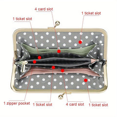 Royal Bagger RFID Contrast Clutch Purse for Women Evening Bag