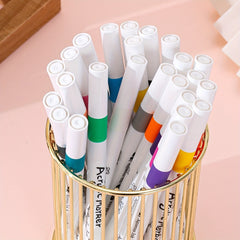 Acrylic Paint Pen Set 12 24 Colors Waterproof & Non Toxic Washable