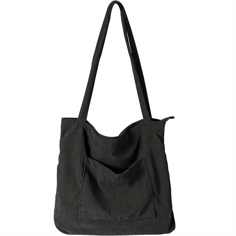 NYXIA Corduroy Tote Bag - Minimalist Shoulder Hobo Bags