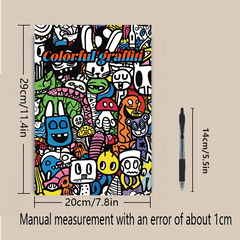 Colorful Graffiti Coloring Book for Adults - 22 Pages Relaxation Art Gift