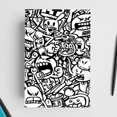 Colorful Graffiti Coloring Book for Adults - 22 Pages Relaxation Art Gift