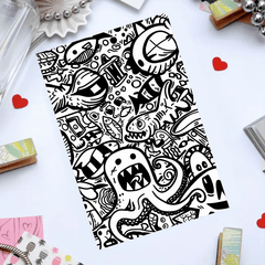 Colorful Graffiti Coloring Book for Adults - 22 Pages Relaxation Art Gift
