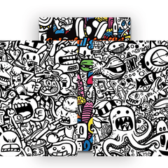 Colorful Graffiti Coloring Book for Adults - 22 Pages Relaxation Art Gift