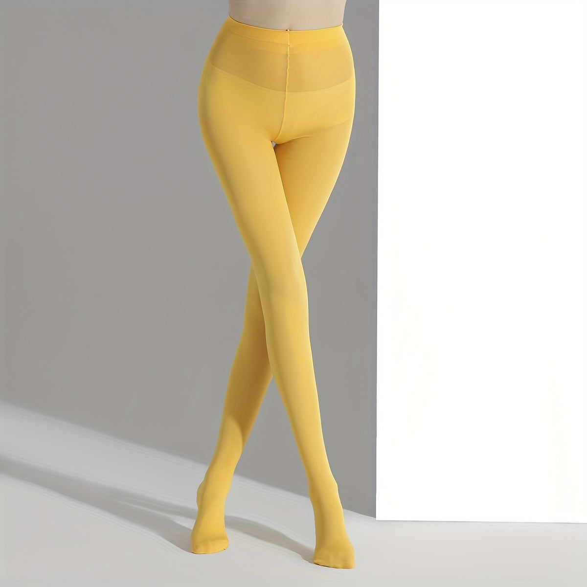 Elastic High Waist Footed Pantyhose Women's Stockings & Hosiery