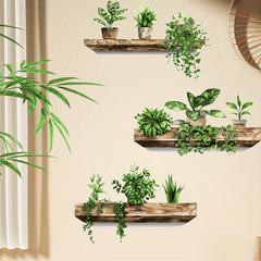 3pcs Greenery Wall Decals Removable Adhesive Stickers 26 x 39 Floral Pattern