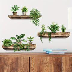 3pcs Greenery Wall Decals Removable Adhesive Stickers 26 x 39 Floral Pattern