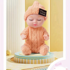 4" Y2K Style Knit Sleeping Doll with Colorful Clothing - Perfect Gift for Kids