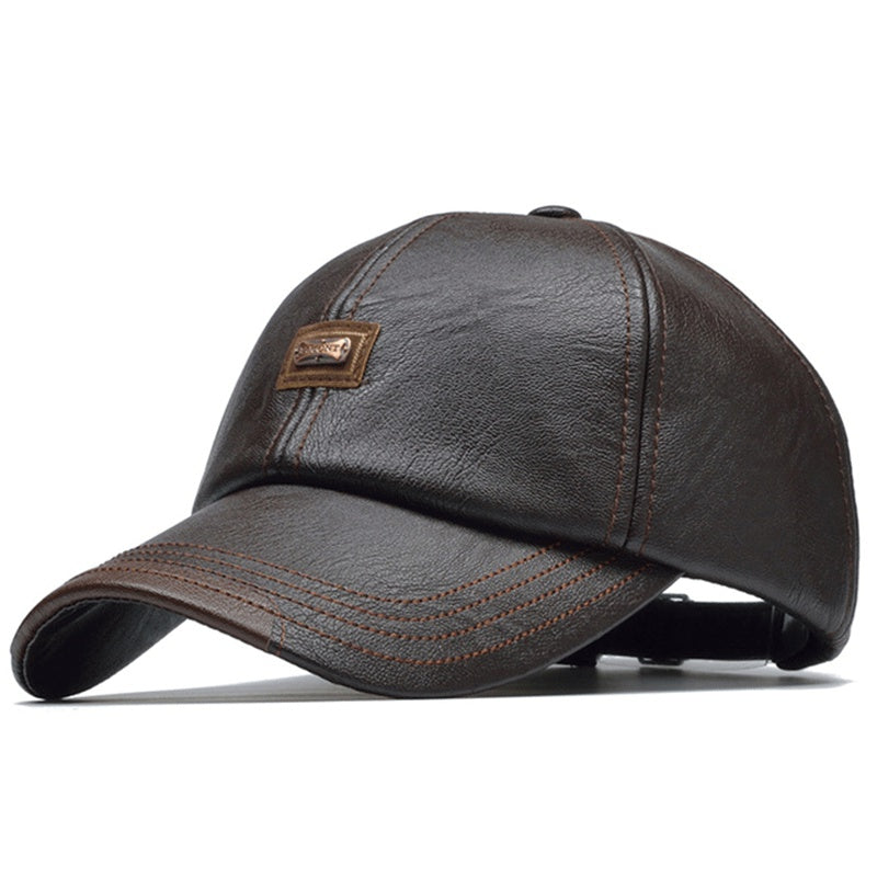 Men's PU Leather Baseball Cap