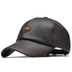 Men's PU Leather Baseball Cap