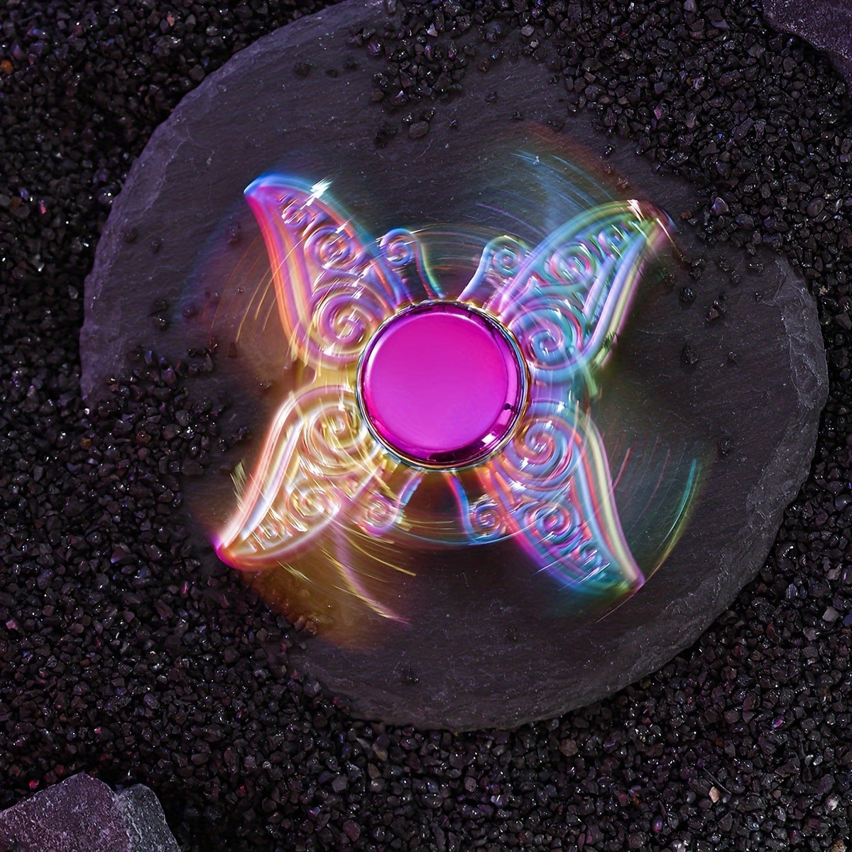 Butterfly Metal Fidget Spinner Ages 6-8 Quiet Long Spin Durable Toy