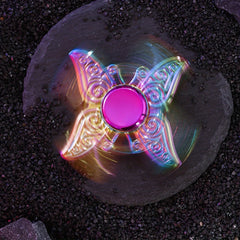 Butterfly Metal Fidget Spinner Ages 6-8 Quiet Long Spin Durable Toy