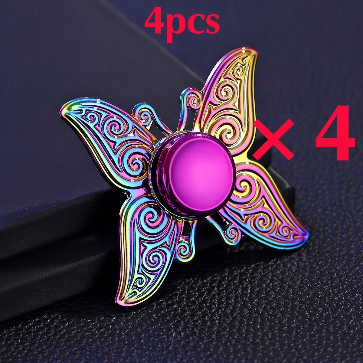 Butterfly Metal Fidget Spinner Ages 6-8 Quiet Long Spin Durable Toy