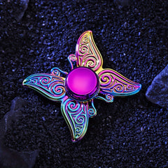 Butterfly Metal Fidget Spinner Ages 6-8 Quiet Long Spin Durable Toy
