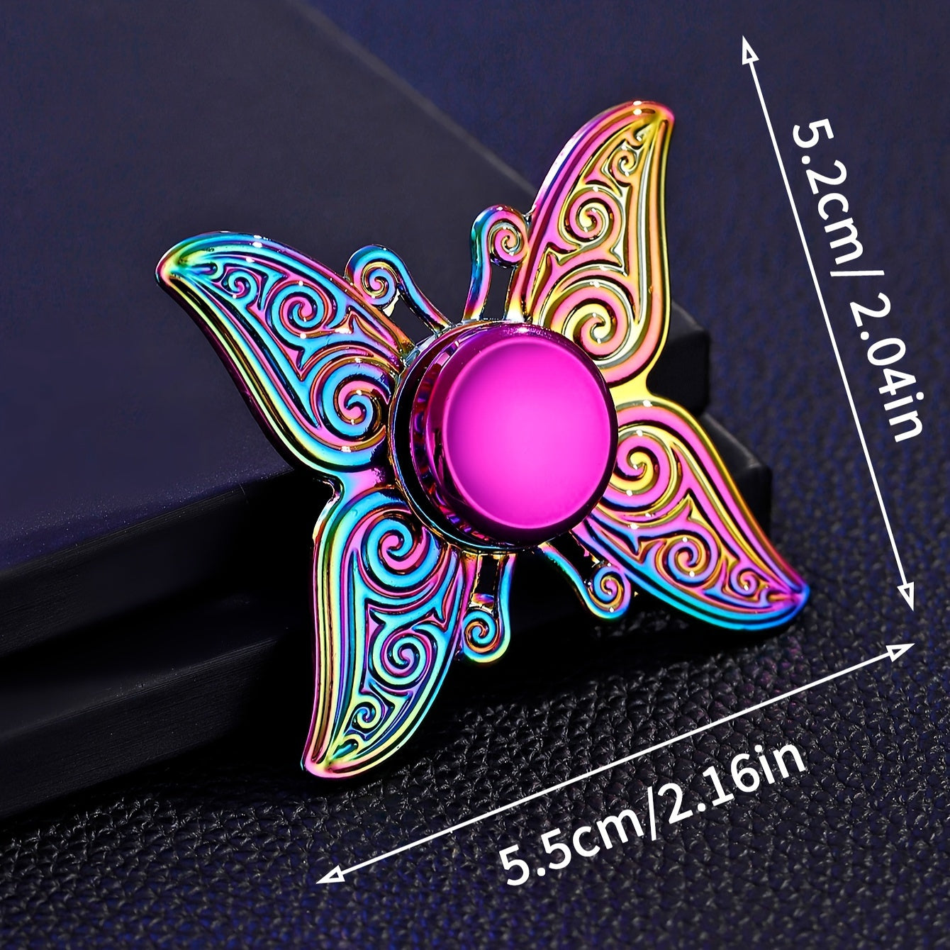 Butterfly Metal Fidget Spinner Ages 6-8 Quiet Long Spin Durable Toy