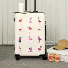 50pcs Flamingo Cartoon Waterproof Stickers for Water Bottle Skateboard Laptop