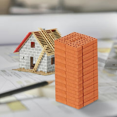 Mini Clay Building Blocks 100pcs 8 Hole Bricks DIY Mini Building Models Set
