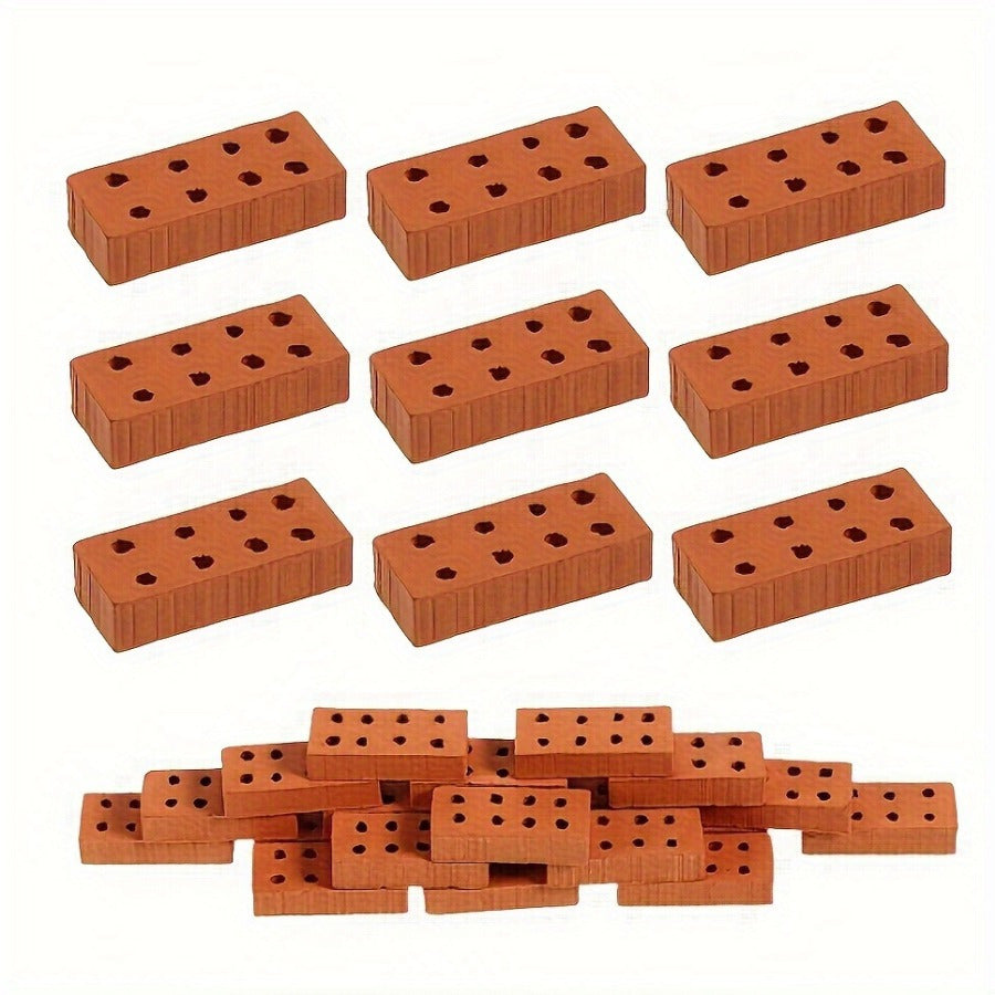 Mini Clay Building Blocks 100pcs 8 Hole Bricks DIY Mini Building Models Set