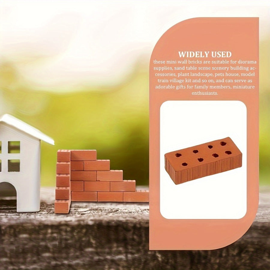 Mini Clay Building Blocks 100pcs 8 Hole Bricks DIY Mini Building Models Set