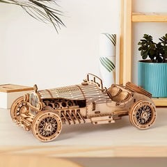 3D Wooden Mechanical Grand Prix Car Model Kit Puzzle For Adults