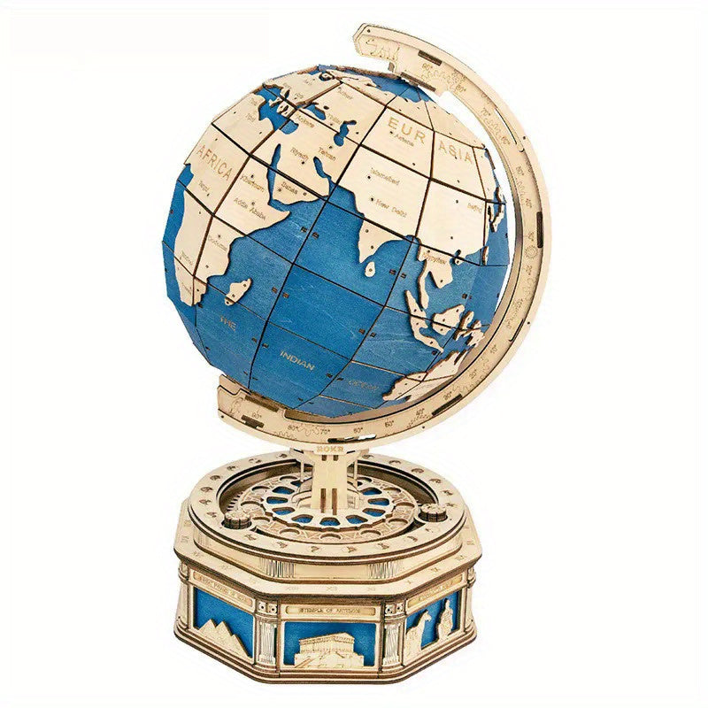 3D Wooden Puzzle Games 567pcs Globe Earth Ocean Map Ball Model Toys Gift